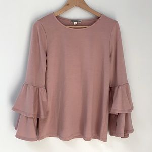 Pleione Trumpet Long Sleeve Blouse